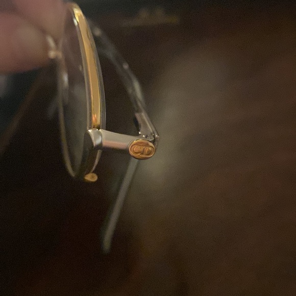 DIOR round Two tone eyeglass frames vintage unique - Picture 2 of 2